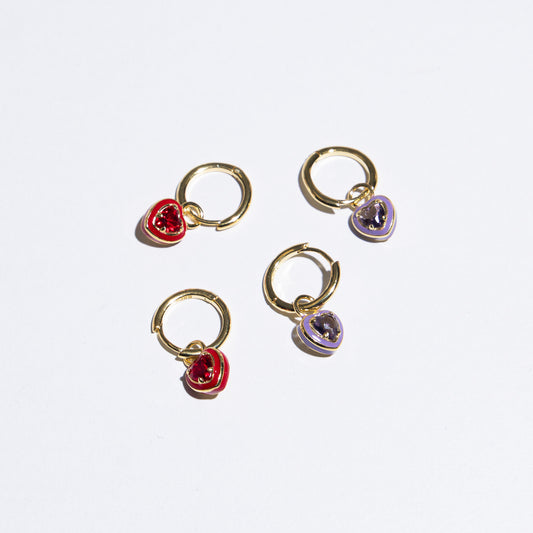 Color Heart Earrings