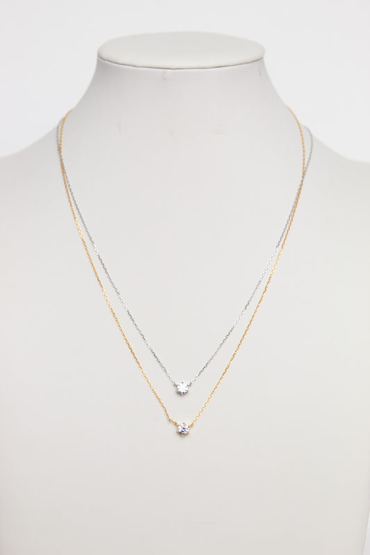 Single stud necklace