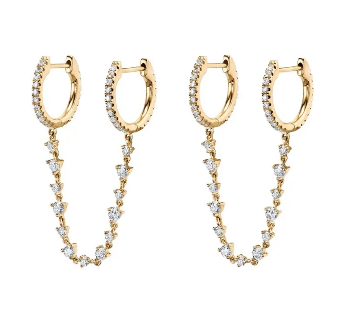 Crystal Chain Earring