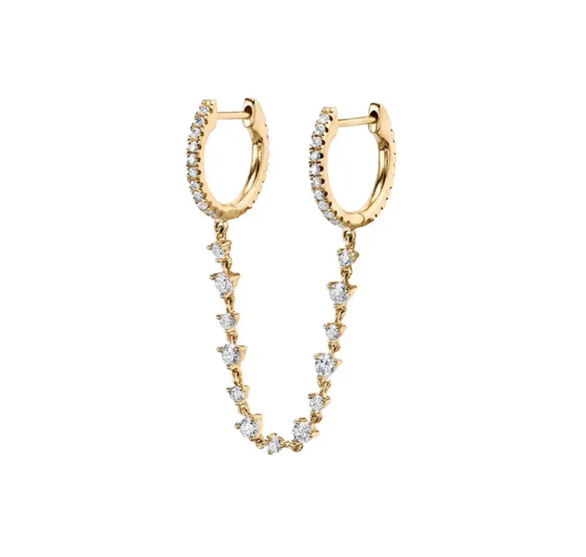 Crystal Chain Earring