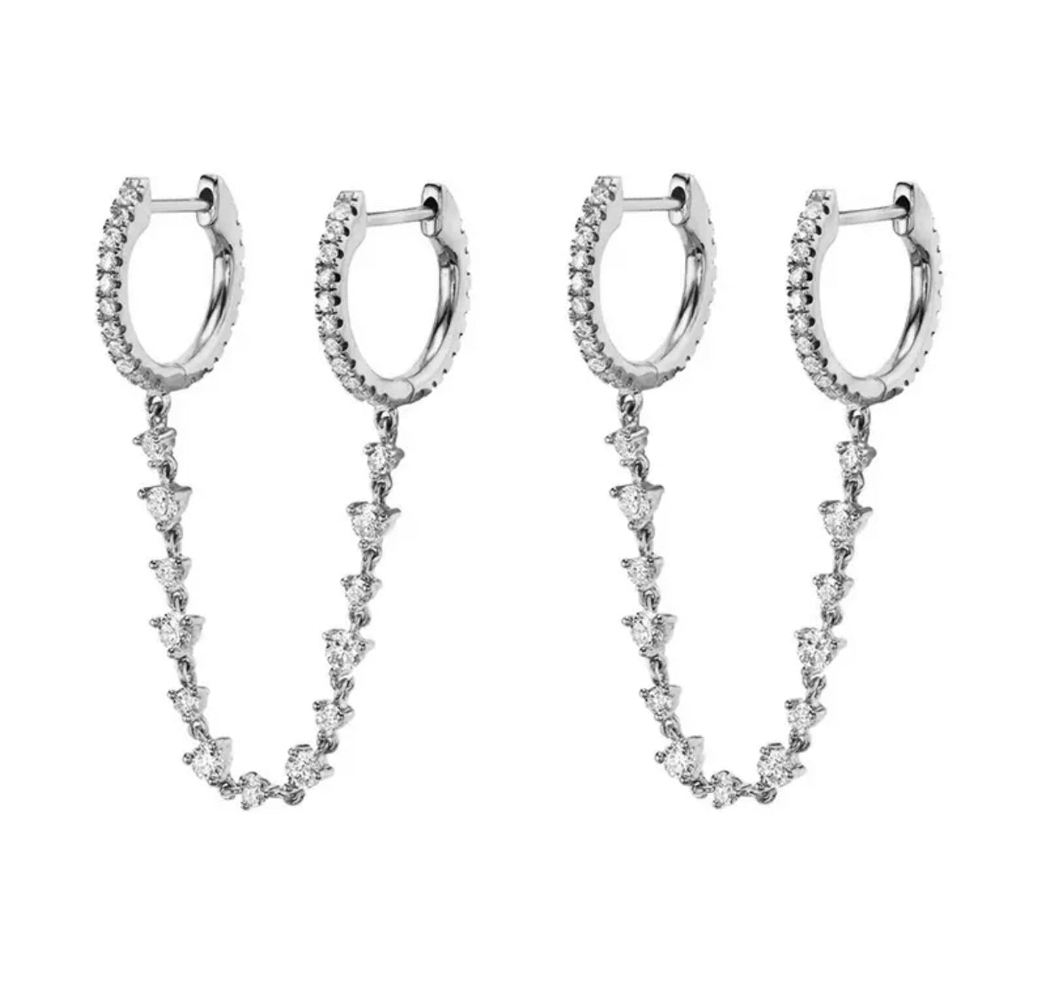 Crystal Chain Earring