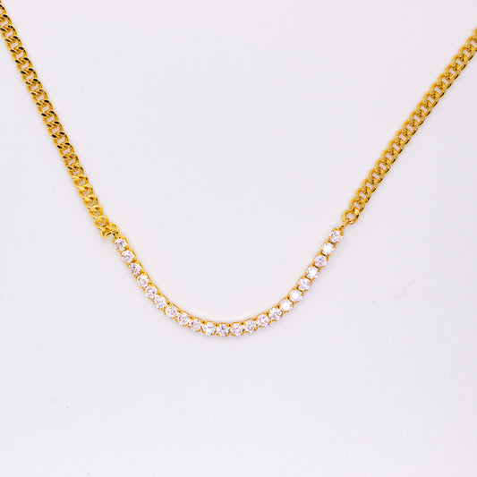 Rhinestone Chain Necklace